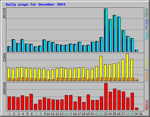 Daily usage for December 2024